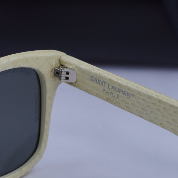 Saint Laurent SL51 037 Square Sunglasses - Ivory/Grey - Picture 8 of 10